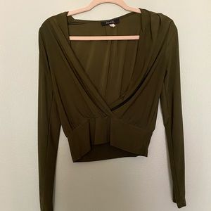 ANGL faux wrap crop top